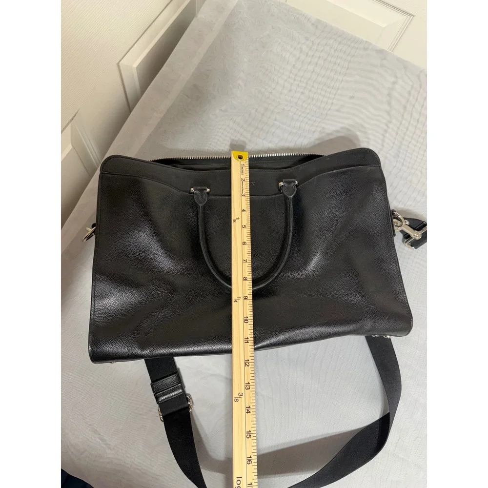 Coach Beckett Structured Briefcase Black Pebbled Leather Laptop Bag F73524 Mens